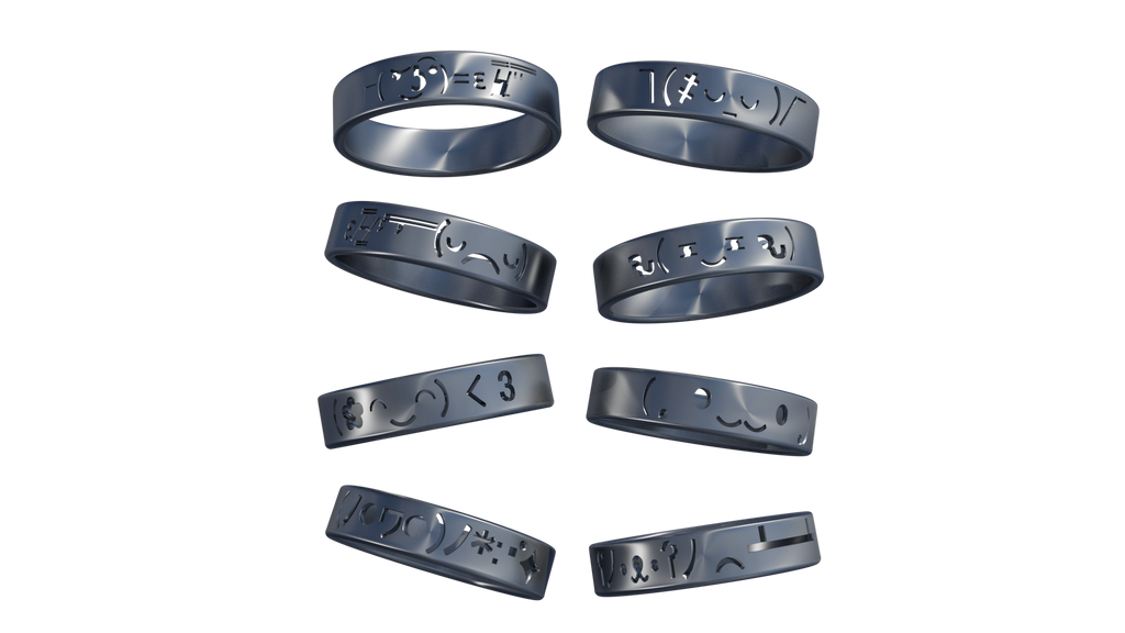Stainless Steel Emoji Ring Blind Box